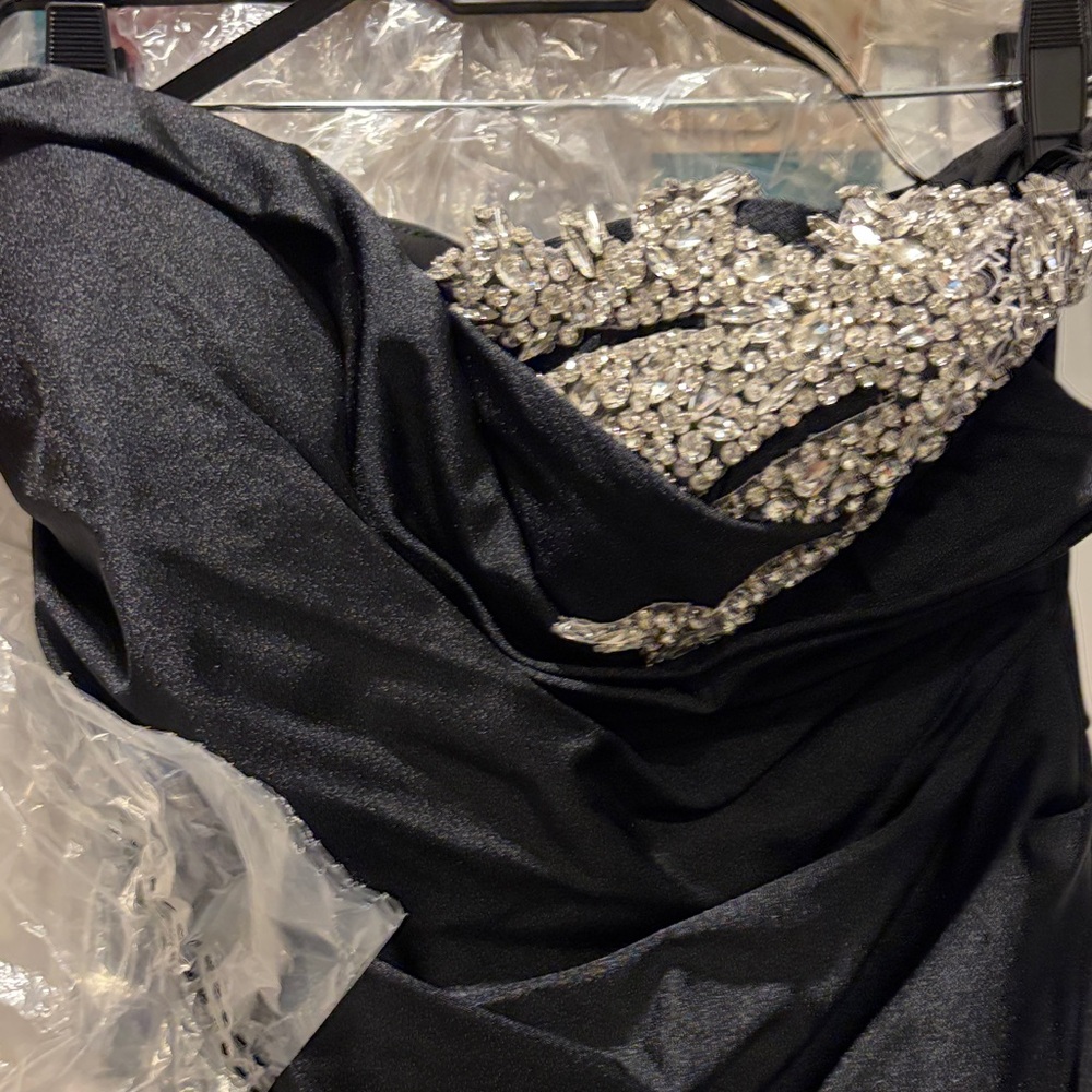 Portia and Scarlett Black Dress with Silver Embellishments